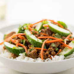 Pork Banh Mi Bowl With Pickled Vegetables