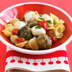 Pasta with Turkey Meatballs and Bocconcini