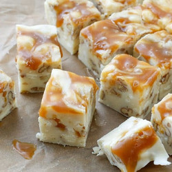 White Chocolate Caramel Pecan Fudge