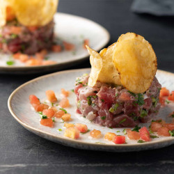 Tuna Tartare With Ginger Oil, Wasabi, And Sesame Seeds
