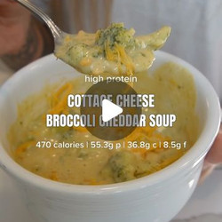 Healthier Broccoli Cheddar Soup With Cottage Cheese