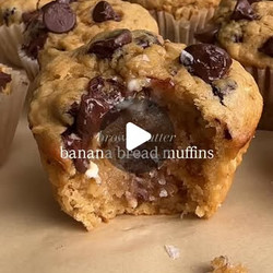 Brown Butter Chocolate Chip Banana Bread Muffins