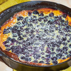 Cast Iron Blueberry Clafoutis