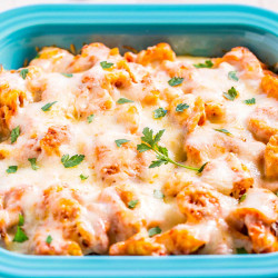Extra Cheesy Tortellini Bake