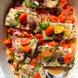 Roasted Fish With Cherry Tomatoes