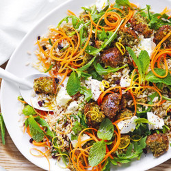 Falafel, Fetta And Rice Salad Recipe