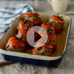 Sausage Stuffed Tomatoes