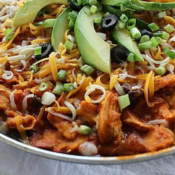 Skillet Chicken Enchiladas