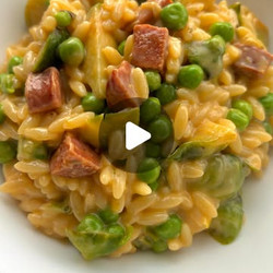 One Pot Chorizo &amp; Sprout Orzo