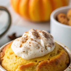 1-minute Protein Pumpkin Mug Cake