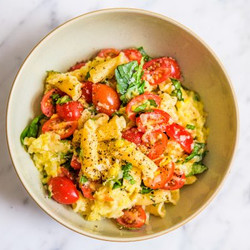 Campanelle Pasta With Sweet Corn, Tomatoes And Basil