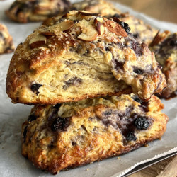 Almond Wild Blueberry Sourdough Scones