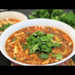 Hot And Sour Soup (soak mushrooms for 4 hours)