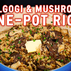 Korean Beef Bulgogi And Mushroom Pot Rice