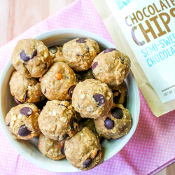 No-bake Peanut Butter &amp; Chocolate Oatmeal Protein Breakfast Balls! (gf &amp; Vegan)