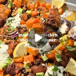 Moroccan Chicken Sheet Pan Dinner