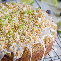 Blueberry, Lime And Coconut Breakfast Cake