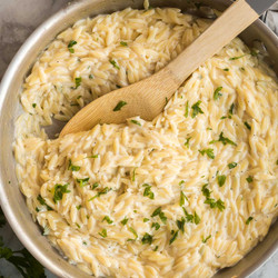 Garlic Parmesan Orzo Recipe