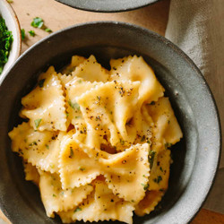 Farfalle With A Creamy White Bean And Roasted Garlic Sauce