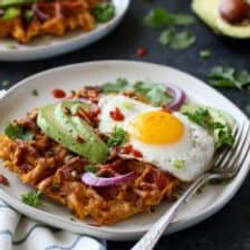 Savory Sweet Potato Bacon Waffles
