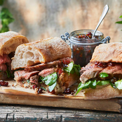 Steak And Bacon Jam Sandwiches