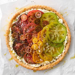 Heirloom Tomato Tart With Ricotta And Basil