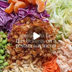 Mandarin Orange Chicken Salad With Crispy Rice