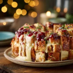 Festive Aussie Pull-apart Sourdough With Roast Chicken, Brie, Bacon &amp; Cranberry Glaze