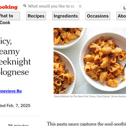 Spicy, Creamy Weeknight Bolognese Recipe