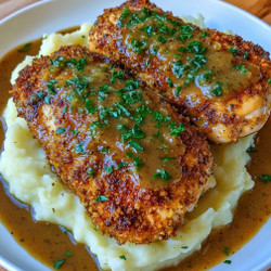 Slow Cooker Herb-crusted Chicken Fillets With Creamy Mashed Potatoes