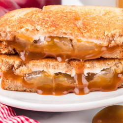 Caramel Apple Grilled Cheese Sandwich