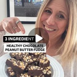 3 Ingredient Healthy Chocolate Peanut Butter Fudge
