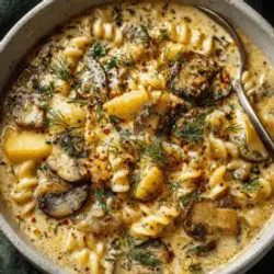 Creamy Celery, Potato &amp; Mushroom Soup With Pasta