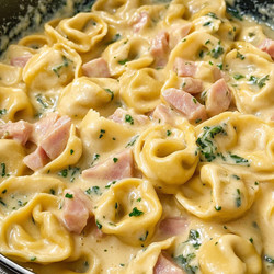 Tortellini In Cremiger Schinken-soße
