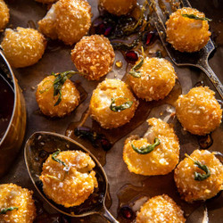 Fried Goat Cheese Balls With Spicy Sage Honey