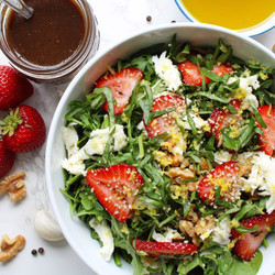 Recipe For Strawberry Salad [with Basil And Lemon]