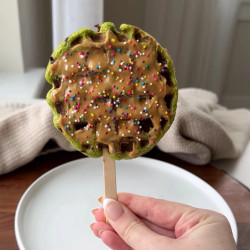 Spinach Waffle Pops