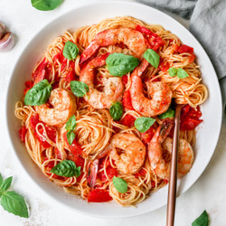 Pasta Pomodoro With Shrimp
