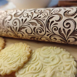 Embossed Rolling Pin Shortbread Cookies