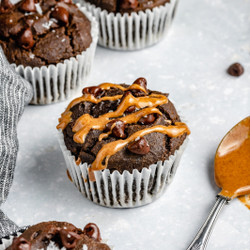 Blender Double Chocolate Spinach Muffins