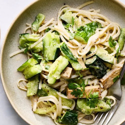 Cold Sesame Noodles With Smashed Cucumbers