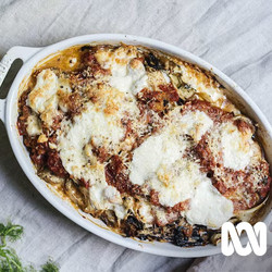 Baked Fennel Parmigiana With A Spicy Fennel Frond Salad