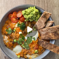 Mexican Cheesy Lentil Bake