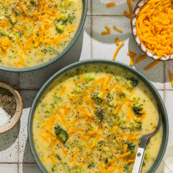 High Protein Broccoli Cheddar Soup