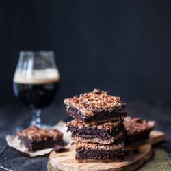 Pecan Pie Smoked Porter Brownies