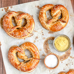 Soft Sourdough Beer Pretzels