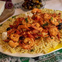 Shrimp Saganaki &amp; Orzo