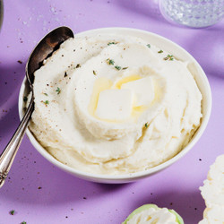 Fluffy Mashed Cauliflower | Low Carb Cauliflower Mashed Potatoes