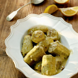 Copy of Stuffed Zucchini With Egg-lemon Sauce