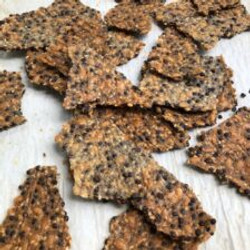 Seeded Cracker Recipe With Black Lentils- Vegan, Gluten-free